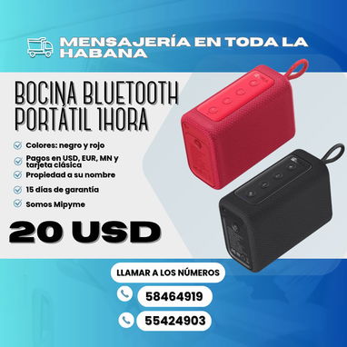 🎼 BOCINAS BLUETOOTH 🔴 MARCA: 1HORA 💲DESDE LOS 18 USD HASTA LOS 20 USD - Img 120673135