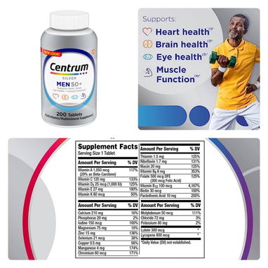 Multivitaminas CENTRUM 200 tab para hombres ,mujeres y adultos mayores de 50 años pomos sellados 55163673 - Img 61251603