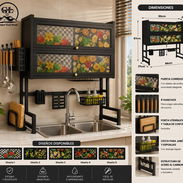 Platero doble puerta, doble fregadero con diseño frutales. - Img 56944840