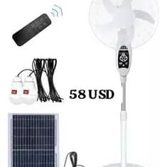 Ventiladores Recargables de pedestal MAF y SACO con panel solar dos bombillos y mando a distancia. - Img 121222666