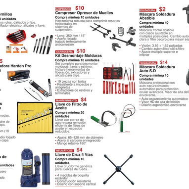 Herramientas desde 2 usd por Cantidad - 2/2