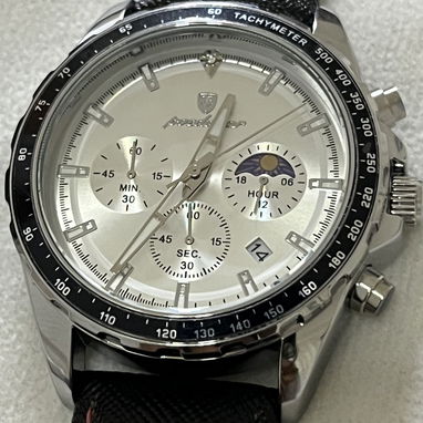 Reloj para hombre, con cronómetro, correa de cuero genuino, elegante - Img 121538933