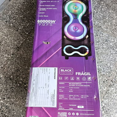 Bocina grande 60000 w con su dance para bluetooth.memoria y micrófono ideal para caraoke nueva en su caja - Img 117358702