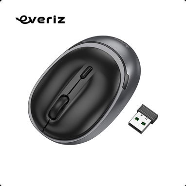 Mouse Inalámbrico Bluetooth + 2.4G – Modo Dual – MS116 – EVERIZ 🌐 Color: Black Metal Gray (Gris Oscuro) $9.99 - 2/9