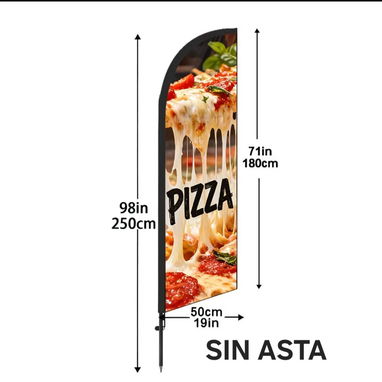 BANDEROLA indicativo de expendio de pizzas. - Img 117510477