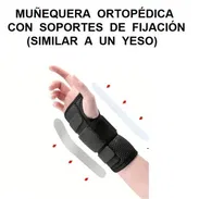 MUÑEQUERA ORTOPÉDICA CON SOPORTES DE FIJACIÓN - TIPO YESO - Img 57518459