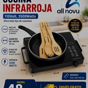 Cocina infrarroja con sartén y utensilios - Img 55682225