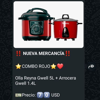 Cocina infrarroja, combos de arrocera y Reyna, cafetera electrica, ollas de presión de tres válvulas, microondas, inducc - Img 120992416