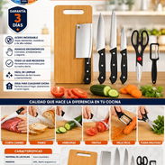SET DE CUCHILLOS DE COCINA CON TABLA DE CORTAR NUEVOS EN CAJA!!! - Img 52022650