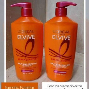 Llegaron los set de shampoo y acondicionador L'oreal,tamaño familiar de 828ml - 4/4