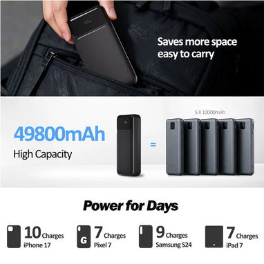 🔋⚡ Power Bank 49800mAh – Energía sin límites ⚡🔋 - Img 112746946