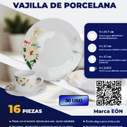 8- Llena tu mesa de color y estilo sin gastar de más! 🍽️💖 Set de Vajilla de Porcelana con Flores EÒN – 16 piezas ¡So - Img 55351376