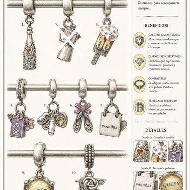 Charms copia 1x1 plata 925 Pandora SPARKLE✨ - Img 123765149