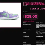 Jordan violeta menta lengüeta con espuma, Tenis Nike menta violeta low top urbano . - Img 57323603