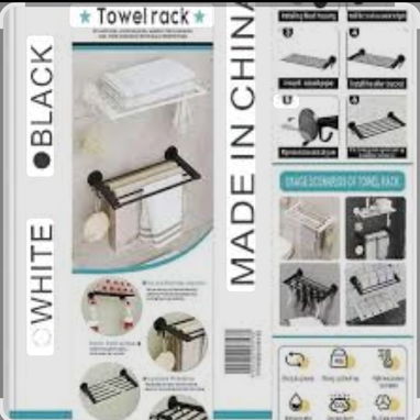 🧖🏽♀️Toallero para baño ✅Material metal y plástico Color disponible blanco 🤍 🏷️$7000 - Img 117594261