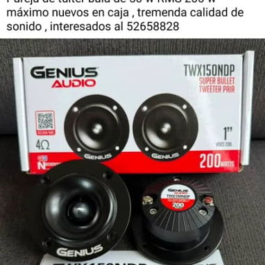 Bocinas black diamond de 6.5 pulgadas y tuiter balas marca genius - Img 128078059