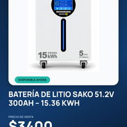 Batería de Litio SAKO 51.2V 300Ah – 15.36 kWh* - Img 57774989