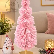 👑Árbol d navidad rosado con efecto nevado  (Adorno navideño) - Img 58173347