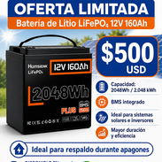 Batería de Litio LiFePO4 12V 160Ah – 2048Wh - Img 56698717