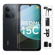 Teléfono Xiaomi Redmi 15C, 6Gb Ram + 6Gb virtual, Total 12Gb, 128Gb Almacenamiento, Con Cover, Mica y Audífonos - Negro - Img 54695177