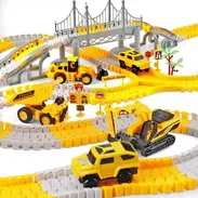 Pista Carreras Construcción DIY 2 Coches Eléctricos - Img 58344482