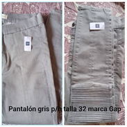 Pantalon Jeans elastizado gris p/ hombre talla 32 marca GAP - Img 49016156
