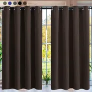 Cortina Blackout 2 Paneles Aislada Premium 132 X 213 color azul marino-chocolate-gris-negro - Img 51400141