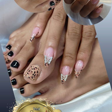 Uñas Acrílicas, Base Rubber, gel de construcción, Pedicura, diseño y decoración - 7/10