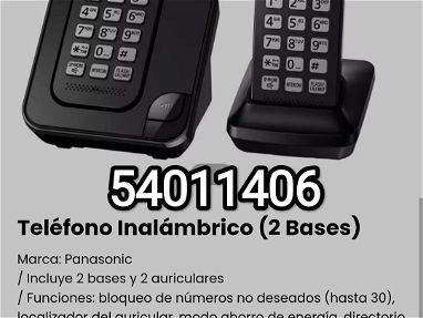 !!!Teléfono Inalámbrico (2 Bases) Nuevo en su caja Marca: Panasonic / Incluye 2 bases y 2 auriculares!!! - Img main-image-45600997