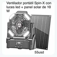 Ventilador Recargable con panel solar de 10w - Img 55532283