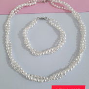 Conjunto de collar y pulsera de perlas - Img 58001122