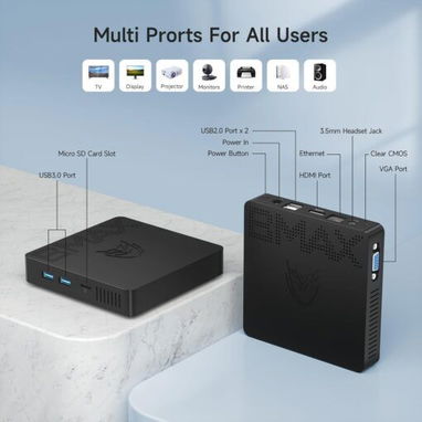 Mini PC Bmax B1 Pro – Intel N4000 hasta 2.6GHz, 8 GB RAM, 128 GB eMMCn,Entrega: En menos de 48 horas - Img 124842325