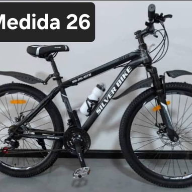 Bicicletas medida 26 todoterreno marca SILVERBIKE y HURACÁN,21 cambios,amortiguación,frenos de disco nuevas en su caja - Img 122890224
