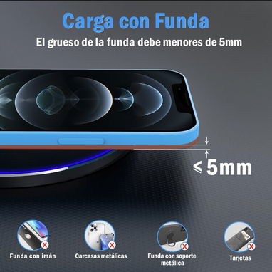 Cargador Inalámbrico para celular, con rápida, 15W. Nuevos de paquete en su caja. Marca 1Hora. 52759786. 12usd - Img 101875485