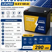 Batería LiFePO4 de 12V 100Ah. Batería de Litio lifo4 (nuevas en su caja) - Img 56967402