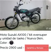 🔊🔊🔊🔊 Nuevaaa Moto Suzuki AX 100, garantía y factura - Img 46049095