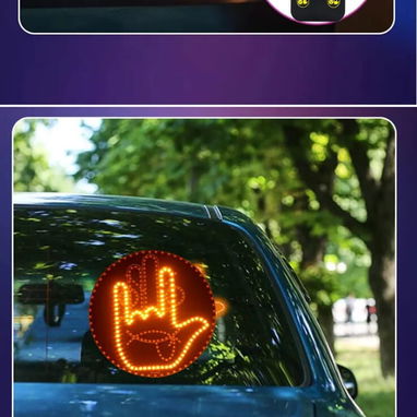luz LED para ventana trasera de coche con forma de mano - Img 100435071