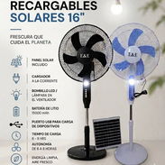 Ventilador recargable con corriente/panel solar grande 16 pulgadas de 16 - Img 55819403