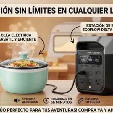 Olla Eléctrica DEZIN Ideales para Ecoflow, Capacidad aproximada de 1.5 litros. Precio: 75 USD Envío incluído. - 2/2