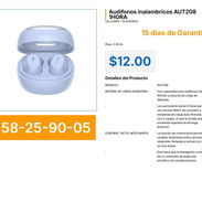 Audifonos inalambricos AUT208 1HORA . - Img 57236462