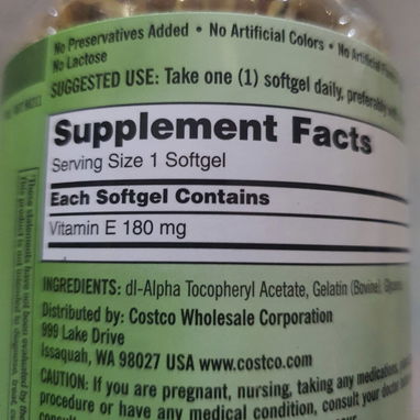 Vitamina E 500 Tabletas Importado 180mg [400IU] , Ver Foto .Contacto al 52686824 - 2/2