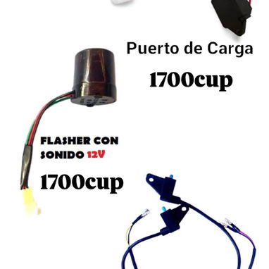 Cargador,conmutadores,caja de luces,flasher,puerto de carga,breaker,voltímetro,espejo,lodera,manilla,puño,rodamiento - Img 119665369