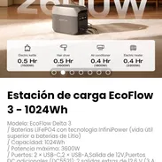 Estación de carga EcoFlow 3 - 1024Wh. Baterías LiFePO4 con tecnología InfiniPower(vida útil superior a baterías de Litio - Img 55024554
