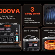Transformador Convertidor de Voltaje VEVOR 3000W 110V-220V | MENSAJERÍA INCLUIDA - Img 55604130