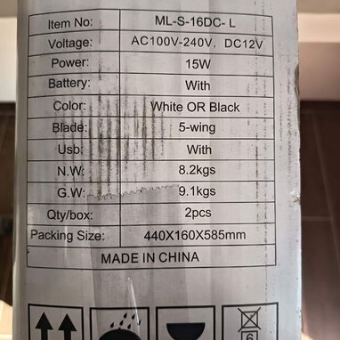 Ventilador recargable Milexus - Img 126425498