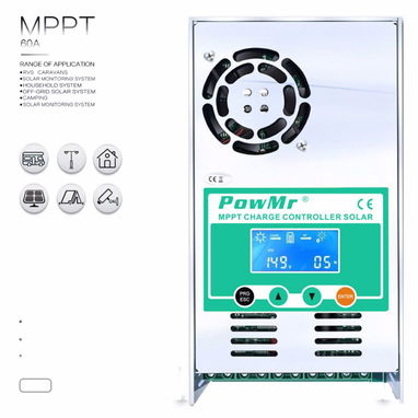 PowMr MPPT Solar Charge Controller 60A Battery Charger 12V 24V 36V 48V Auto Max PV 160VDC For Lead Acid Lithium Battery - 7/10