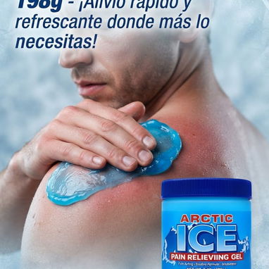Ice Gel Frío Antiflamatorio Alivio inmediato de dolores Frío terapéutico frasco grande 235 g - 3/4