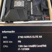 Z790 Aorus Elite Ax DDR5 + i7 13700k - Img 55794376