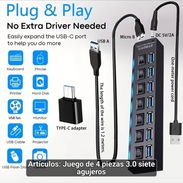 Hub USB 2.0 VVIA de 7 Puertos con Interruptor Individual - Img 56110240