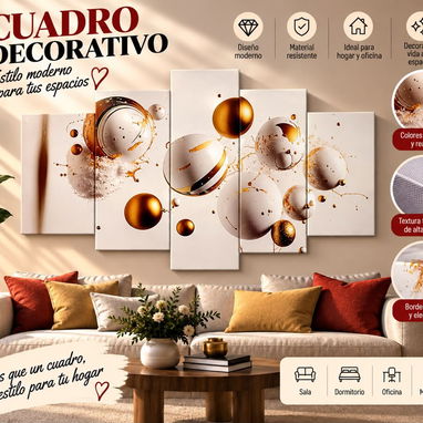 Cuadros decorativos  (Impresos en lienzo y montados en marcos de madera) Medidas: 50x85cm - 3/10